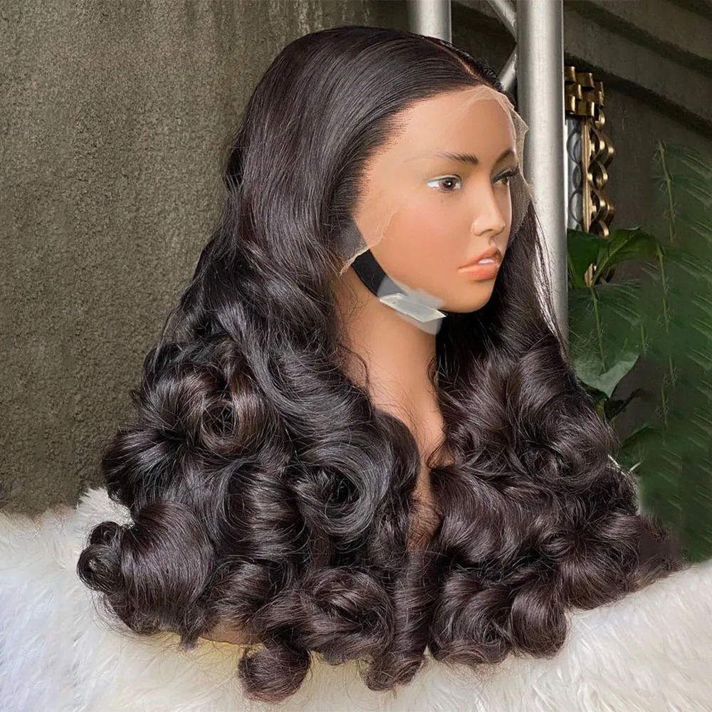 Double Drawn 360 Full Lace Wig Vietnamese 250 Density Loose Deep Wave 13X6 HD Lace Frontal Glueless Wigs Human Hair Ready To Go Synthetic for Wemon