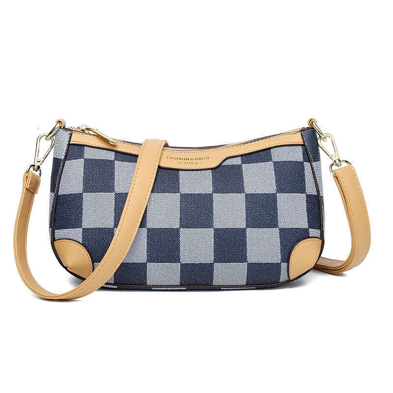 DHEssentials 2025 Women's Printed Dumpling Bag - Minimalist Contrast Color PU Crossbody Underarm Bag Small Square