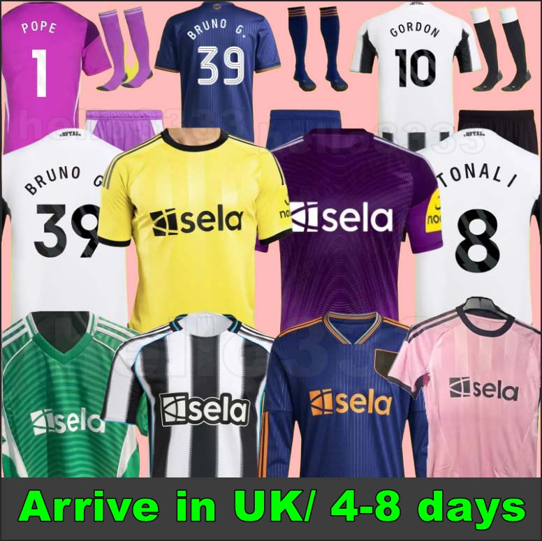 25 26 ELANGA TONALI WOLTEMADE WISSA Soccer Jerseys ISAK JOELINTON TRIPPIER GORDON SCHAR 2025 2026 Football Shirts BURN L.MILEY top Men Kids kit sets Pre-Match uniform