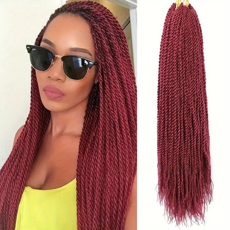 Luxurious Synthetic Senegalese Twist Braids for All Hair Black Women Hair Senegalese Twists Hand Braided Hair Extension Crochet Hair