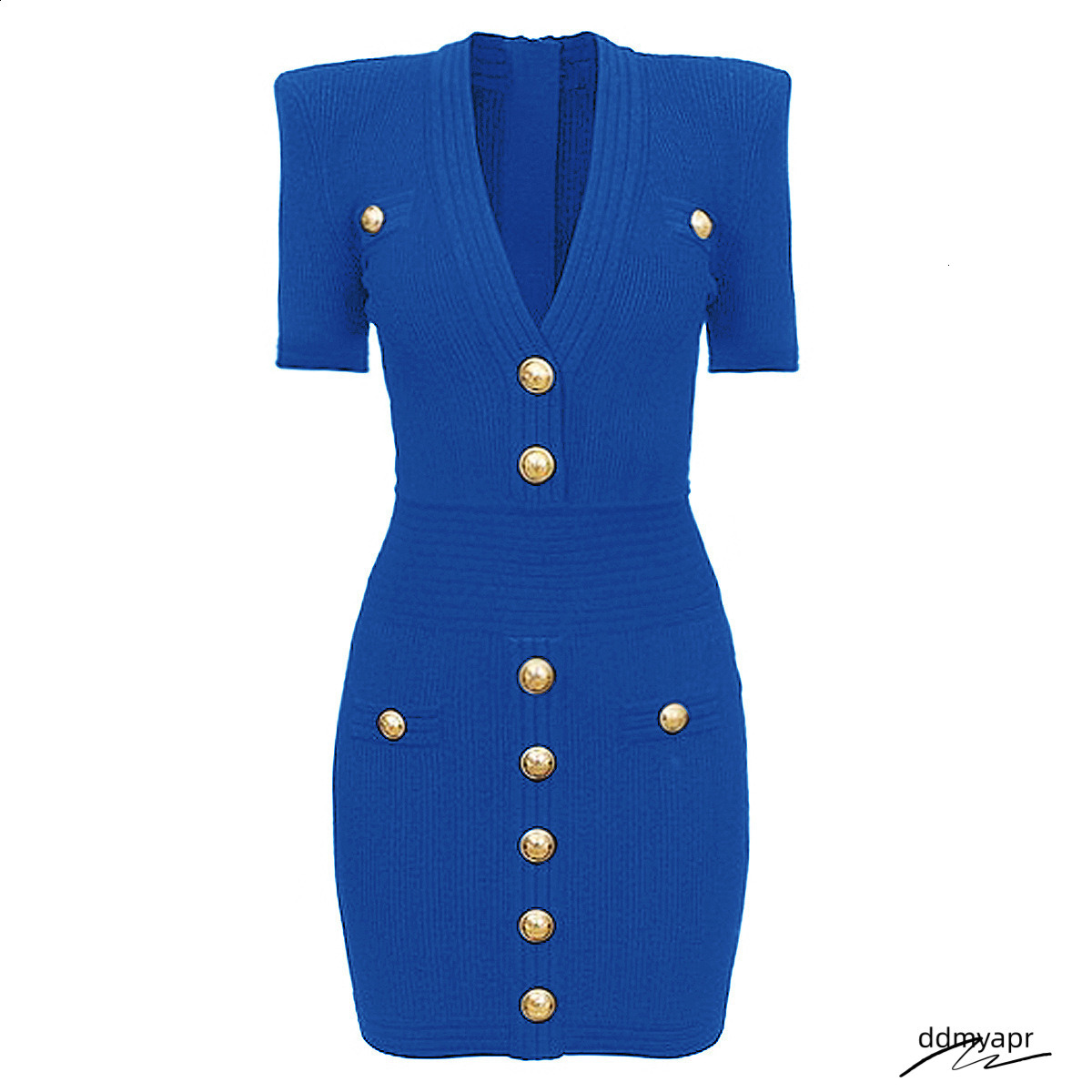 Ddmydec 2025 Summer Korean Womens Fashion Small Fragrance French Style Short Sleeve A-Line Slim Knitted Dress For Women 250718 Ddmydec Ddmydec Ddmydec