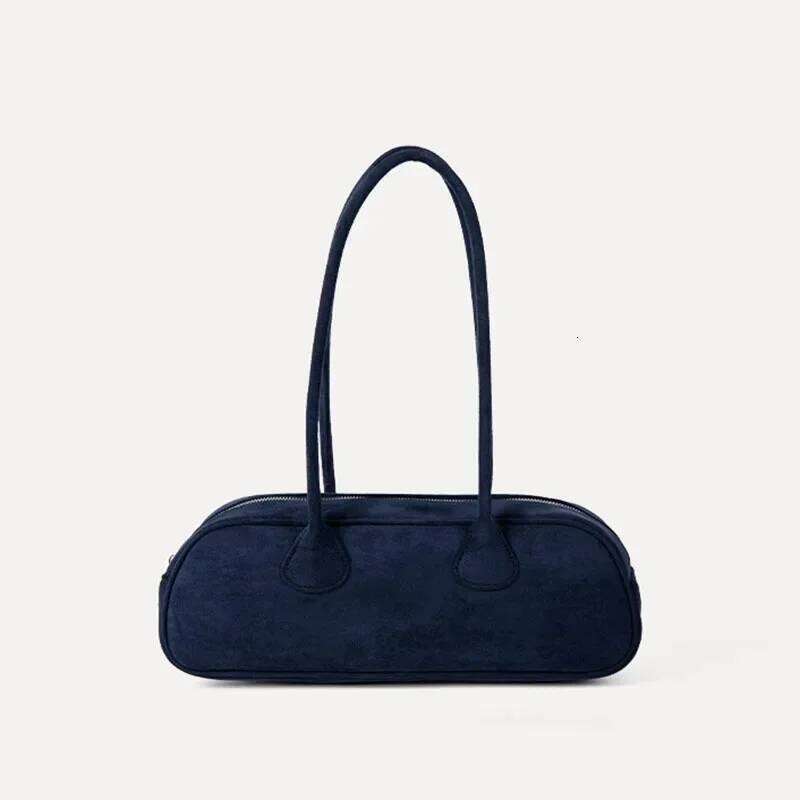 Korean Designer Baguette Women Suede Boston Tote Bag Shoulder Zipper Handbag Solid Color Multi-pocket Clutch Purse Giftluxury bag tote bag