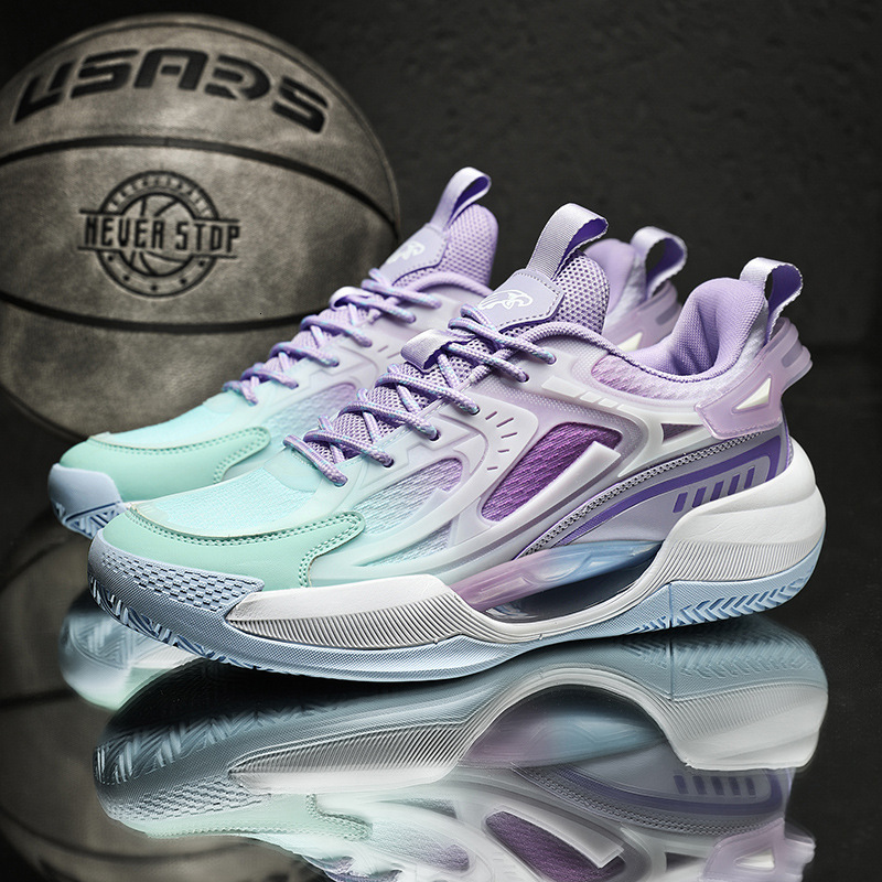 Luminous Fluorescent Friction Will Sound Basketball Shoes For Junior High School Students In Indoor And Outdoor Competition Training Sneakers for Men