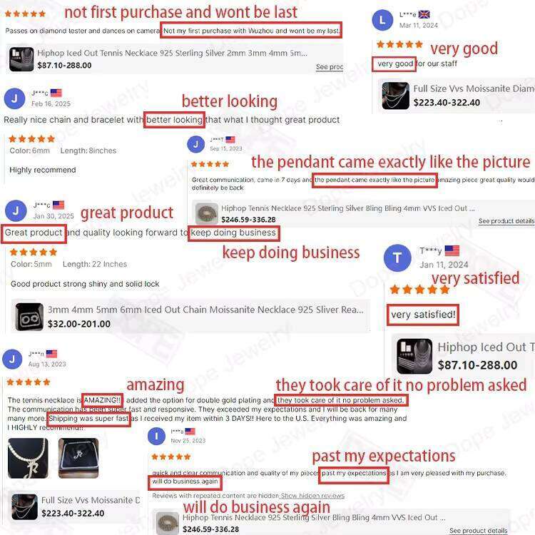 Fine Jewelry 3mm Necklace Iced Out Sier GRA VVS Dia Moissanite Tennis Chain