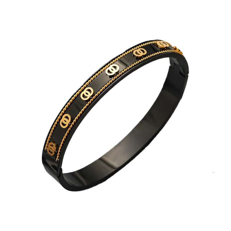 bangles bangle high quality inlay crystal letter pendant charm bracelets women jewelry stainless steel wristband cuff fashion accessories