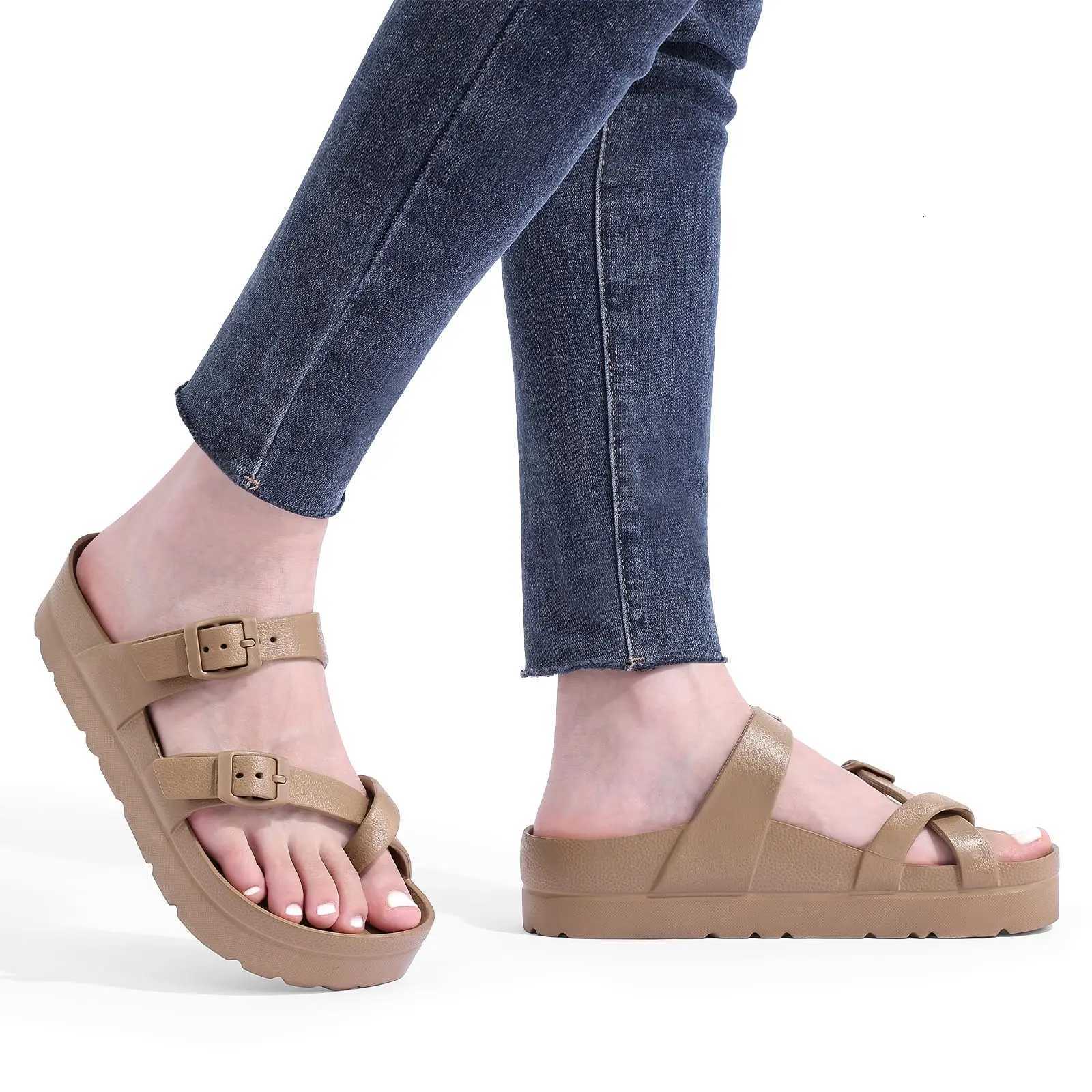 Goosecret Womens Summer Platform Sandals Fashion Clogs With Arch Support Adjustable Buckle Outdoor Casual Sandals Beach Sandals W250905