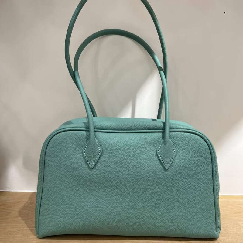 Women Bag Fashion Bag Leather Bag Korean Style Niche Design Top Layer Cowhide Boston Commuter Shoulder Bag