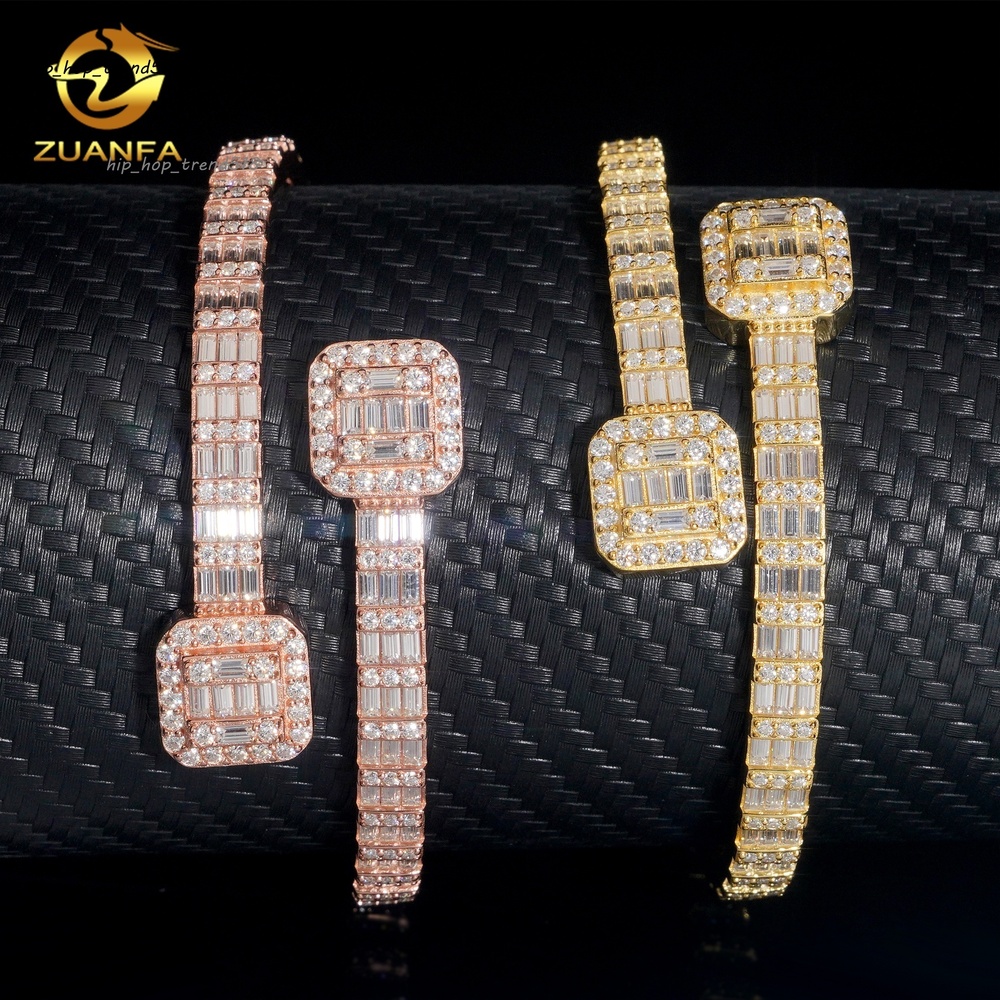Wholesale Price Bangle Silver 925 Iced Out Diamond VVS Moissanite Fine Jewelry Hip Hop Bangles
