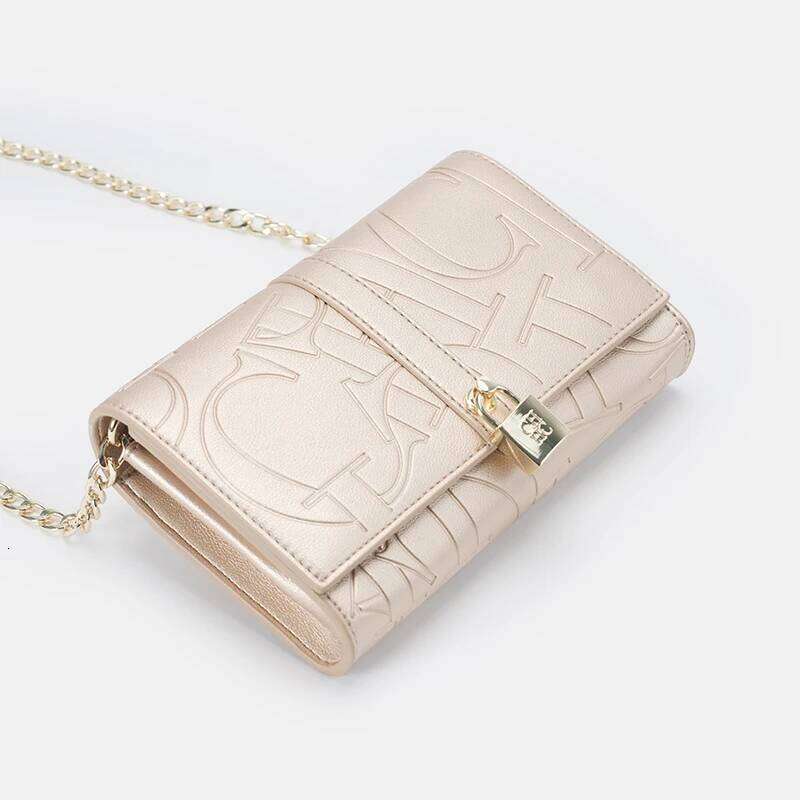 CH Fashion Solid Color Big Letter Print High Quality Lock Design Chain PU Material 2025 Designer New Women's Shoulder Bag