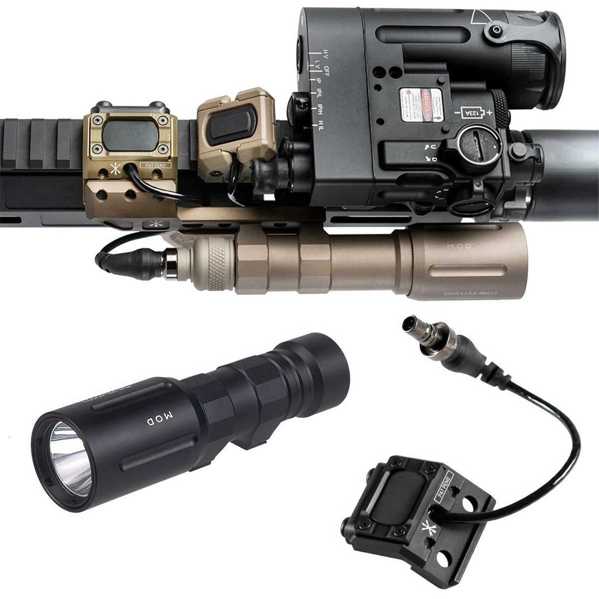MOD PLHV2 1300Lumen Tactical Led Powerful Flashlight Metal PLHv2 Scout Weapon Light For Picatinny Rail Hunting AirsoftXJ250905