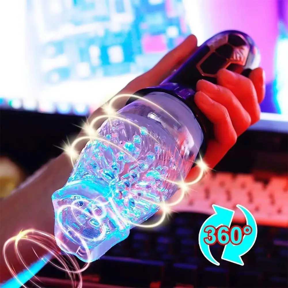 Automatic Masturbator Cup Machine Electric Piston Rotating Sucker Male Blowjob Vagina Dildo Real Oral Vibrator Sex Toys for MenXJ250905