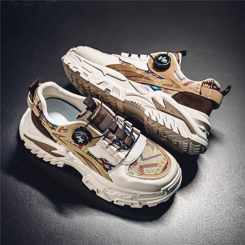 4 Season Soft Soled Non Slip Outdoor Running Shoes Student Sneakers Mens Korean Rotating Trendy Casual Sports Shoes Z250905