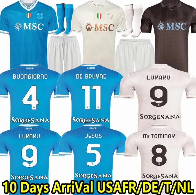 DE BRUYNE 25 26 soccer jerseys Napoli LUKAKU Maglia LANG LUCCA Naples 2026 BEUKEMA NERES Football Shirts McTOMINAY Napoli jersey top kit men kids Training ShirtS