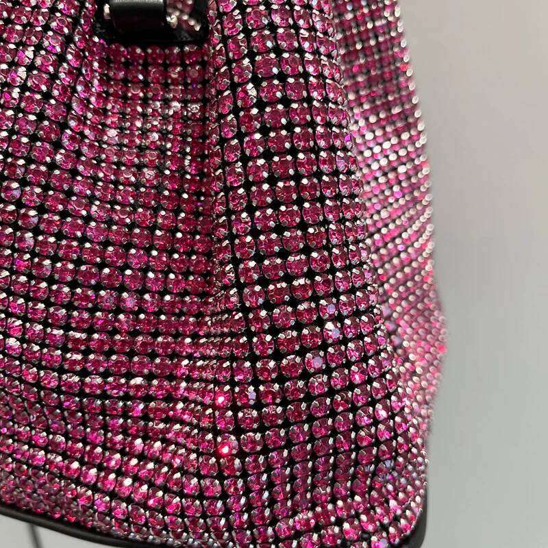 Designer Bags 2025 Shiny Crystal Clutch Purse Bucket Shoulder Bag Rhinestone Handmade Purses And Handbags Designer Evening Clutch Bag Purse Luxury Bag
