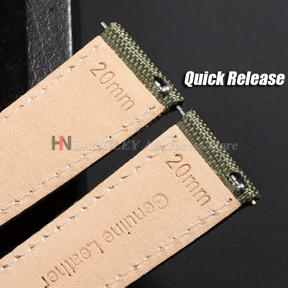 Sailcloth Watch Strap 20mm 22mm for Business Nylon Butterfly Buckle Waterproof Men Women Quick Release Watchband 250808