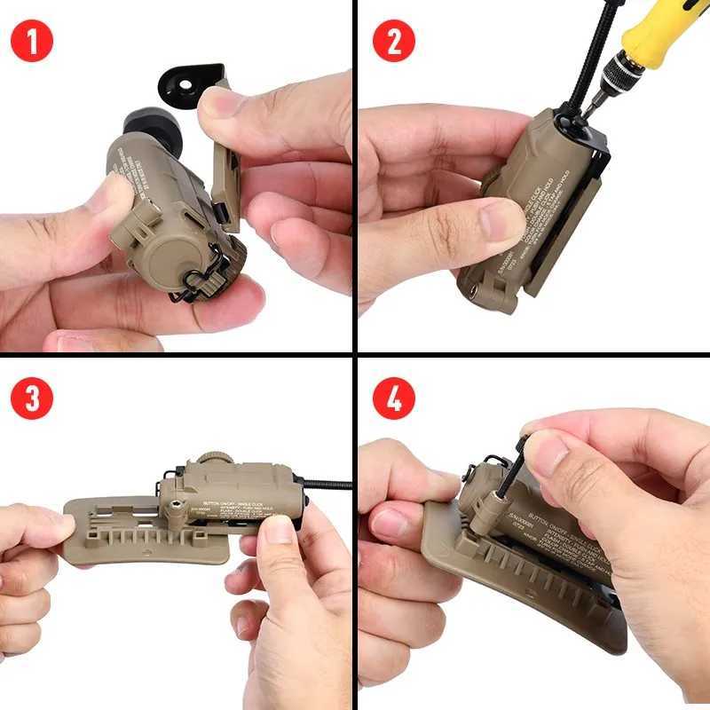 Sidewinder Head Lamp Tactical Helmet Strobe Light Red Green Blue White IR Light LED Strobe IFF Outdoor Hunting Auxiliary LightinXJ250905