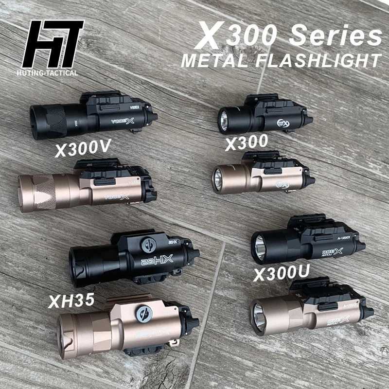 Tactical Surefir X300U X300 Ultra XH35 X300V Metal Pistol Scout Strobe LED Light Airsoft Weapon Gun Flashlight Lanterna TorchXJ250905