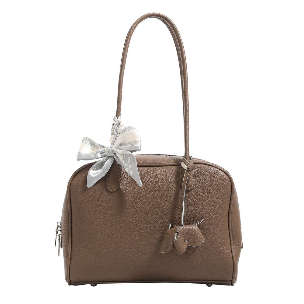 2025 New Handheld Small Bag Korean Style Casual Versatile Bowling Shoulder Crossbody Handbag