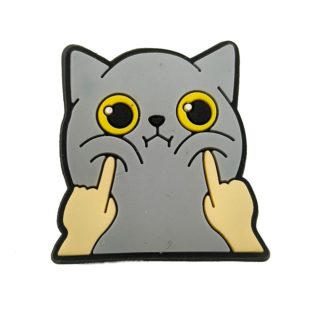 1pc Cute Cartoon Cats PVC Shoe Charms for Clogs Accessories Shoe Decorations Sandals Pins DIY Beach Bags Accessories 250904CJ