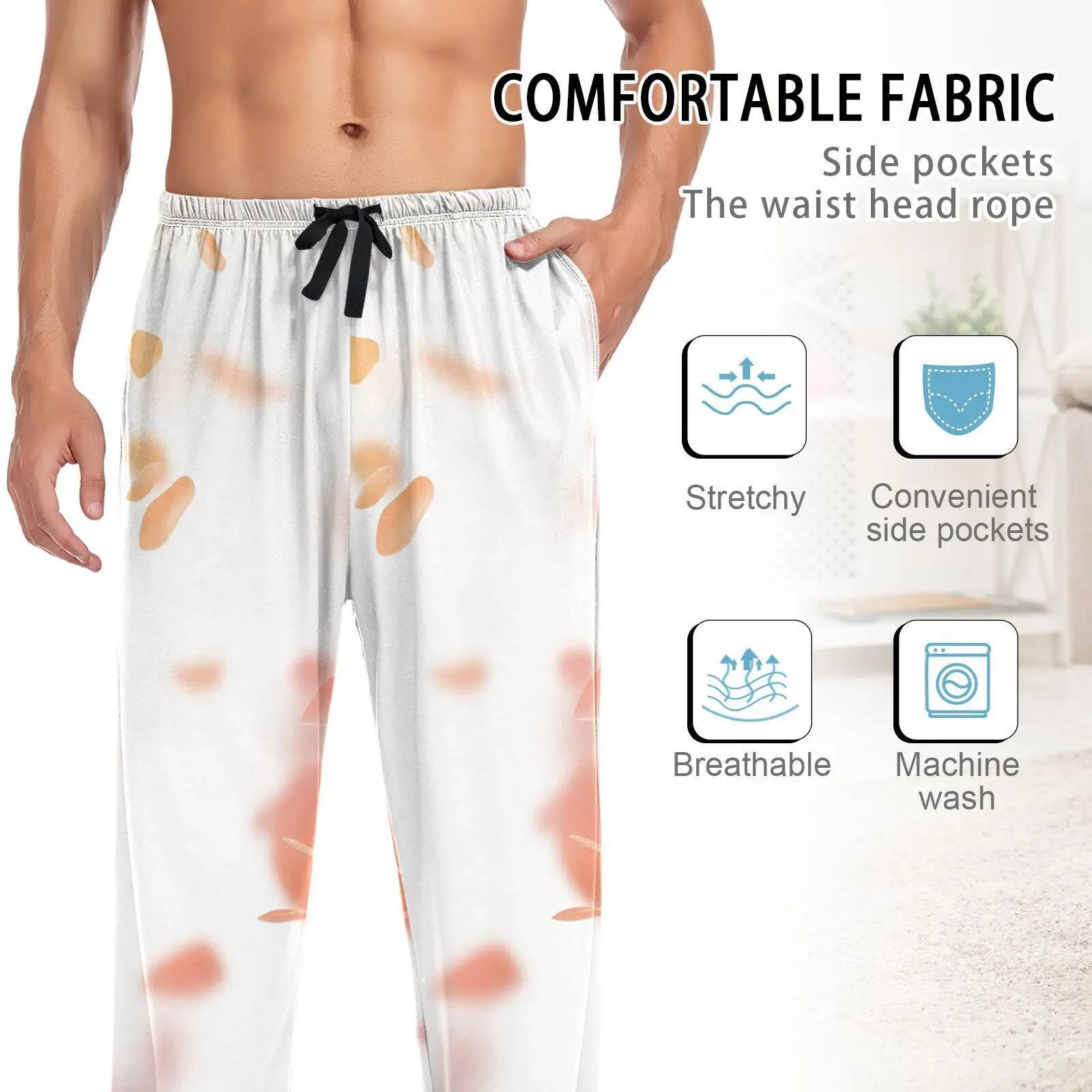 Couple's pama set Loose Women Pama Sets Home Sleepwear Spring Autumn Trousers For Men Pijama Elastic Long Pants pyjama