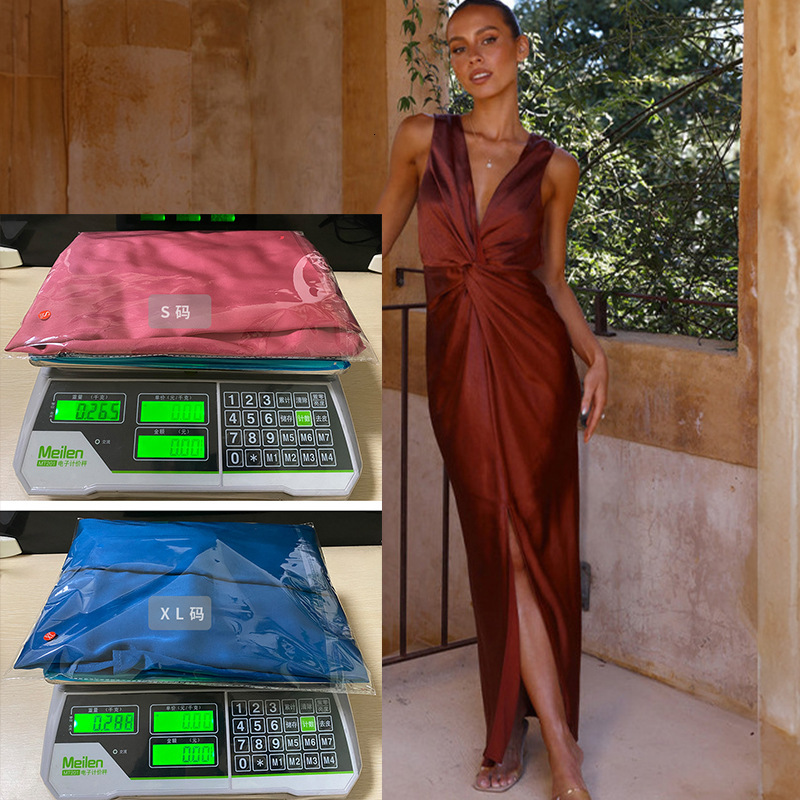 2024 Spring Summer Fashion Sexy Deep V Sleeveless Backless Evening Dress Fashion Dress for Women