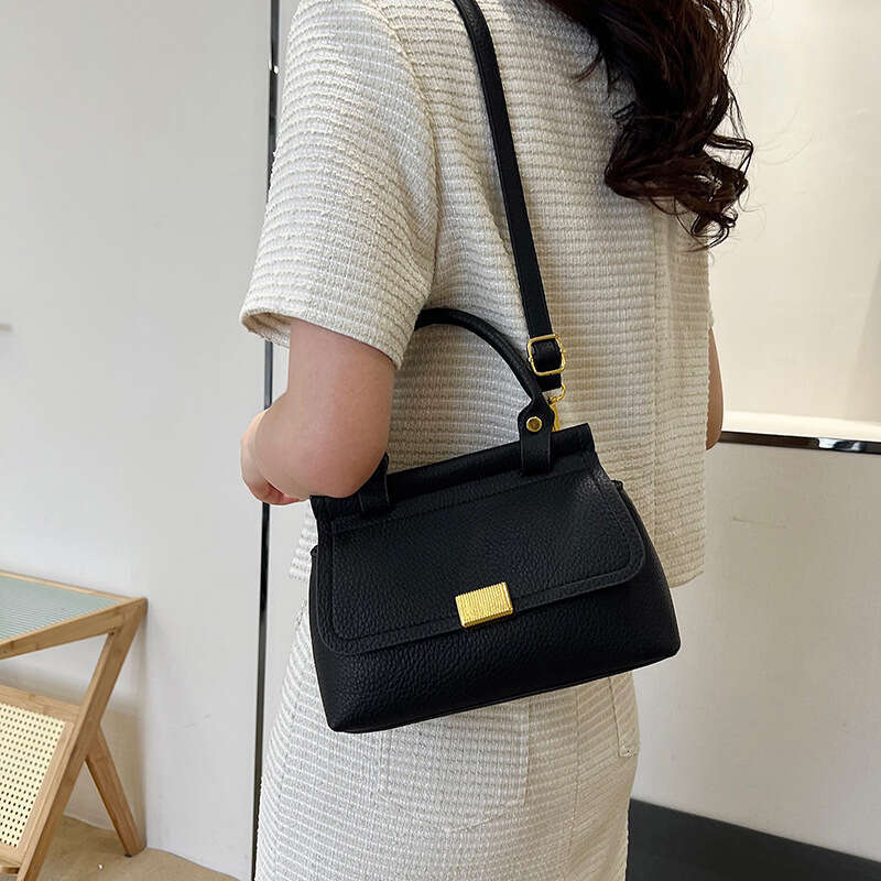 Lychee Texture Handbag 2023 New Textured Shoulder Simple Casual Crossbody Bag for Women