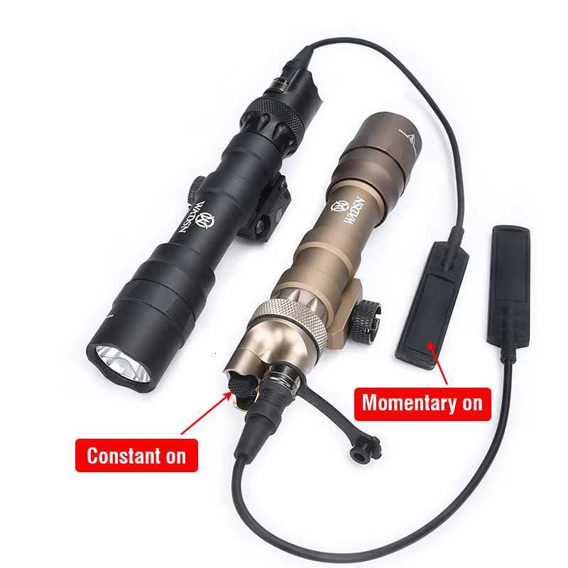 WADSN M600DF Flashlight 1400Lumens Powerful Hunting Scout Light Bright Camping illumination Spotlight Metal Dual Function SwitchXJ250905
