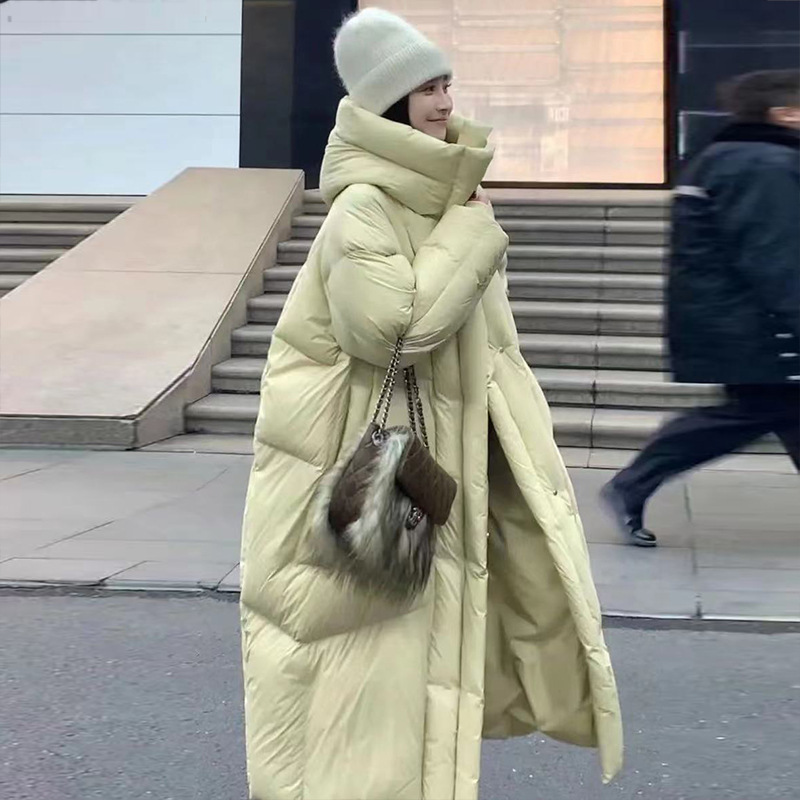 Winter 90 White Duck Down Jacket Parker Women Warm Thick Hooded Cotton-padded Coat Women Coat For Women Long Padding Down Jacket