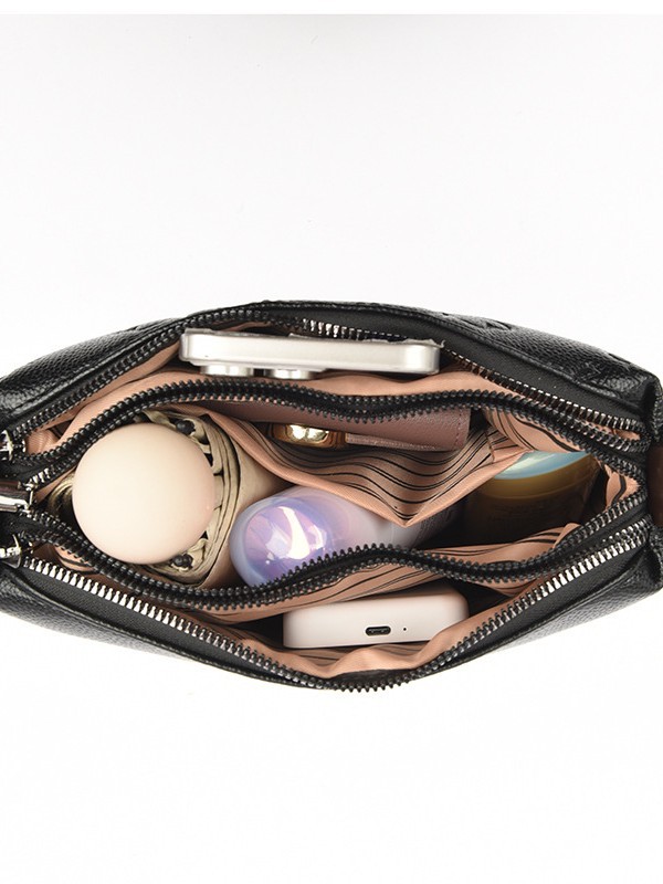 Hot-Selling Cowhide Handbag Women Fashionable For Middle-Aged Mothers Soft Leather With Eming Large Capacity, Single-Shoulder Crossbody Bag