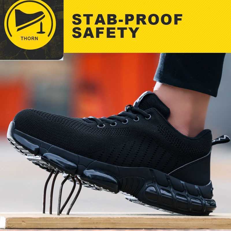 Steel Toe Safety Shoes for Men Women Comfortable Breathable Non Slip Work Shoes Security Protective Shoes Comfortable Sneakers Z250905