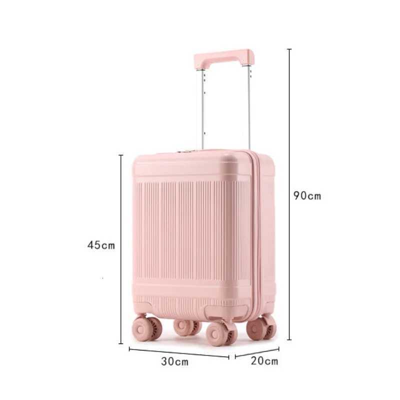 16 Inch Lightweight Carry On Suitcase for Budget Airlines Womens Cabin Luggage with Removable 360 Wheels TSA Lock Z250905