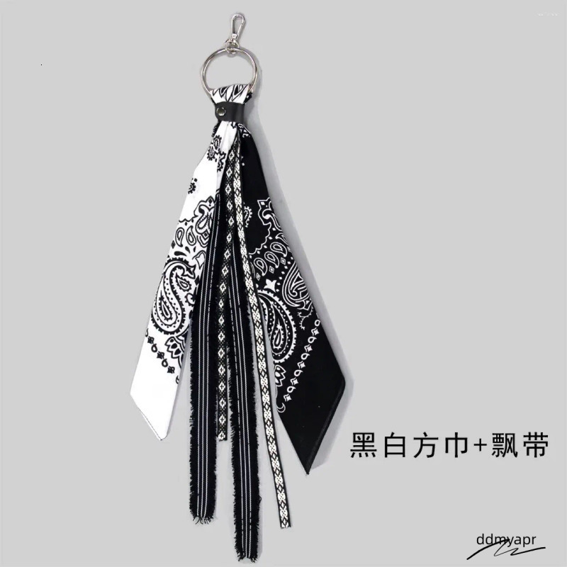 ddmyday Trendy Keychain With Paisley Bandana Ribbon - Hip Hop Streetwear Style For Jeans And Pants