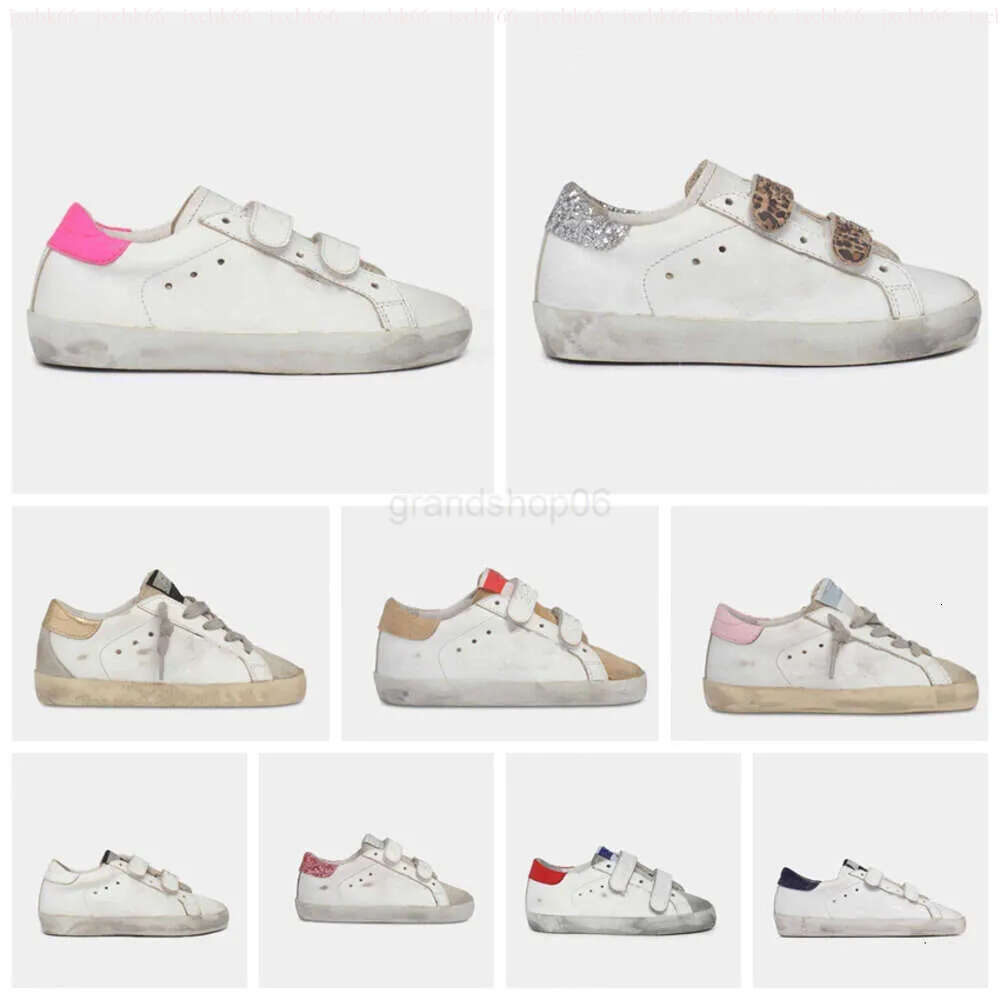 Children's Shoes Selling New Kids Shoe Italy Brand Golden Infant Childrens Super Star Sneakers Sequin Classic White Do-Old Dirty Toddler Child Designer Boys Girls