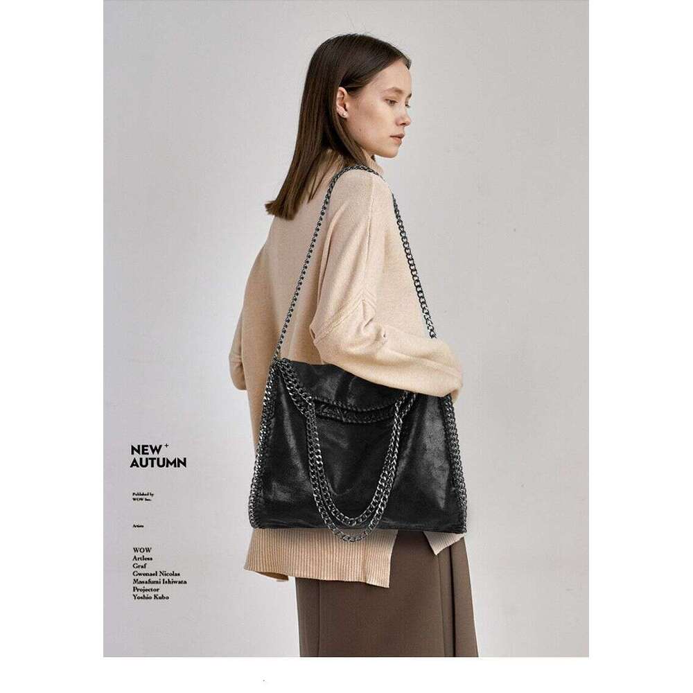 Vintage Bags New Large Stella Stack Chain Portable Shoulder Women's Bag European And American Fashion M Same Style
