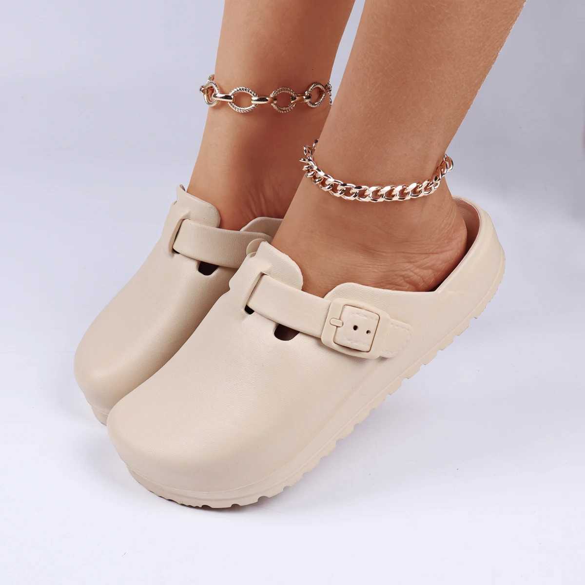 Womens Solid Color Clog Shoes Casual SlipOn Garden Beach Comfortable Fashion AntiSlip EVA Indoor Outdoor Walking Shoe W250905