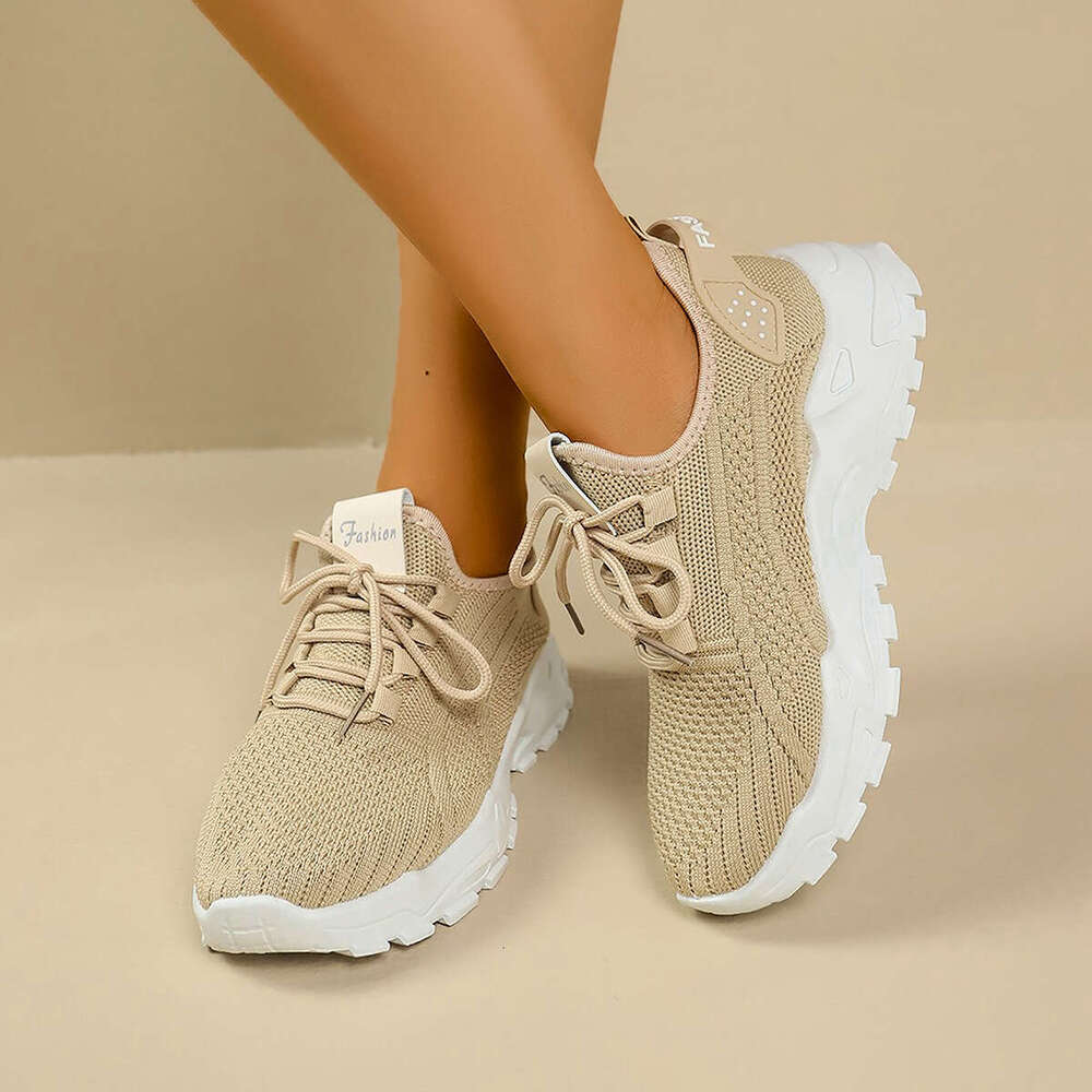 36-41 Plus Size Soft Sole Comfortable Women's Summer New Style White Shoes Slip-On Designer Shoe Lace-Up Casual Sneakers