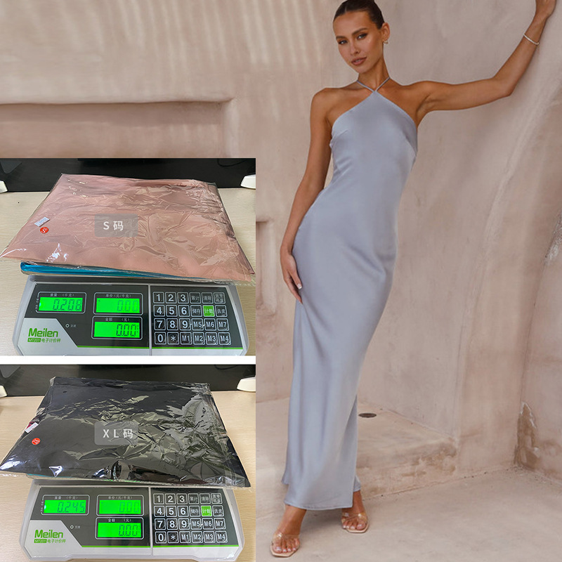 2024 SpringSummer New Sexy Solid Color Slim Fit Sleeveless Backless Elegant Dress for Women