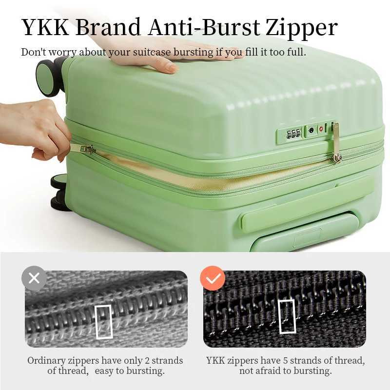 Aji Women Luggage Travel Suitcase Business 14Inch Suitcase TSA Lock Lightweight Hardshell Suitcase Airlines Men CarryOn Luggag Z250905