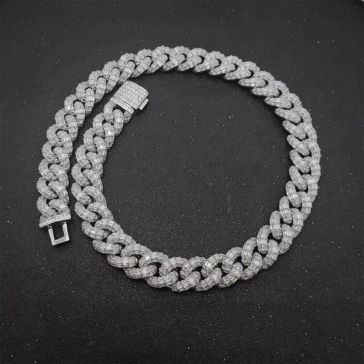 GZYSJEWELRY Manufacturer 15mm Miami Cuban Link Chain Iced Out Diamond Luxury Jewelry Collection