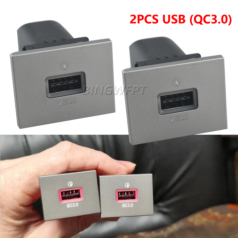 For Ford Focus 2 mk2 2009 2010 2011 Car Electronics Accessories USB Charger Socket Fast Charge Adapter QC3.0 Power Outlet Switch