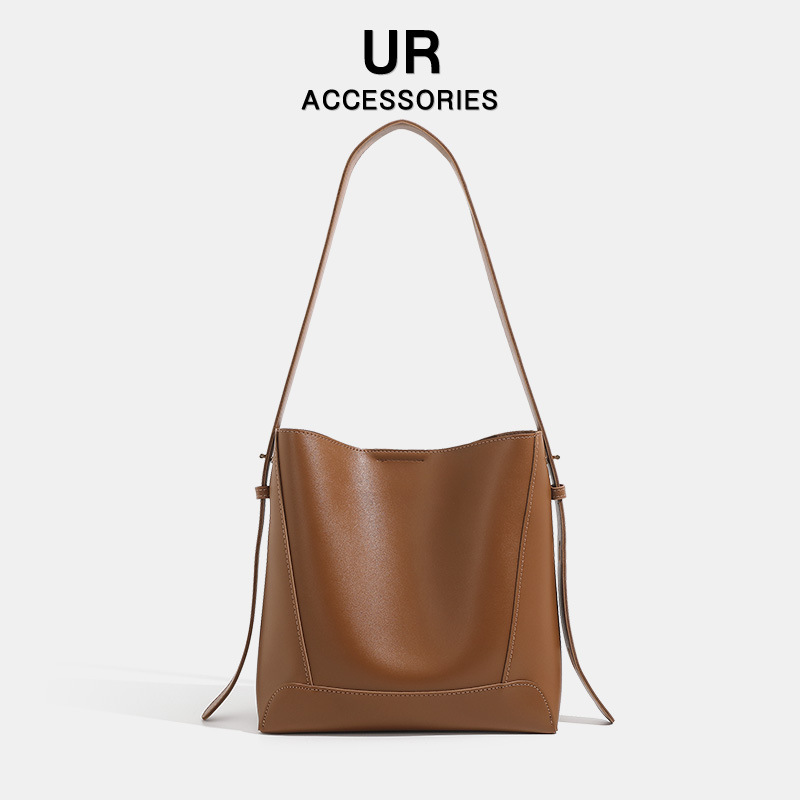 2025 New Large Capacity High-End Single Shoulder Crossbody Casual Retro Tote Bag, Bucket Bag