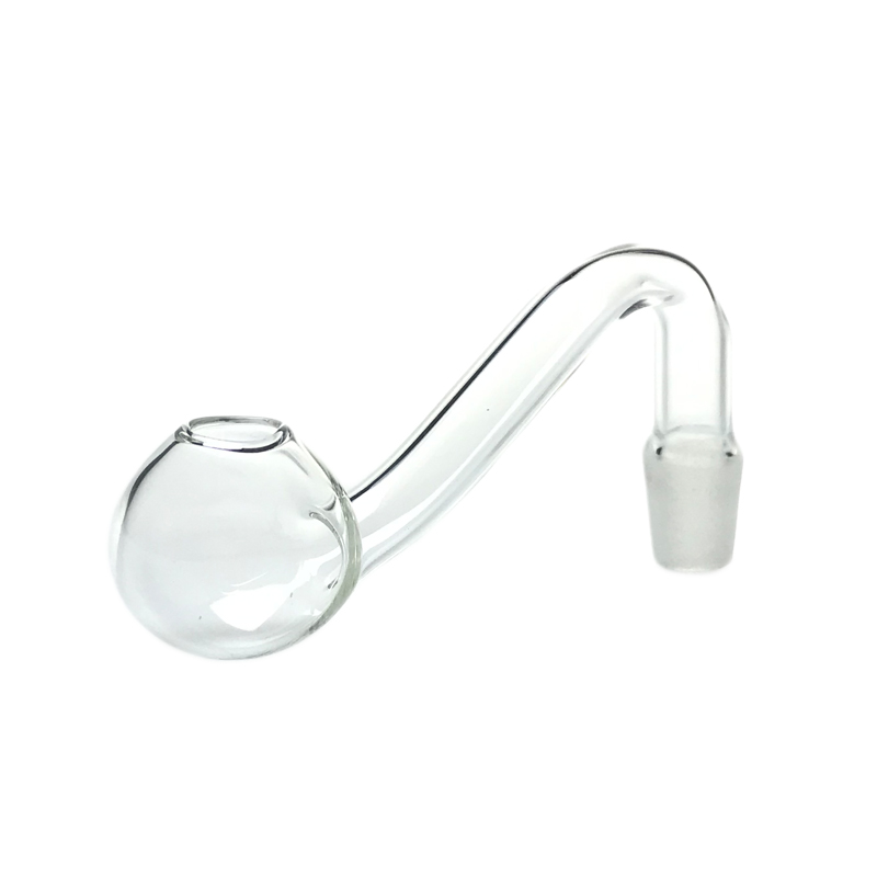 Goodsstore Mini Glass Oil Burner Smoking Pipe Thick Pyrex Glass Water Pipes 10mm Male Forsted Joint Clear Glass Tube Cheap Hand Pipe Hookahs