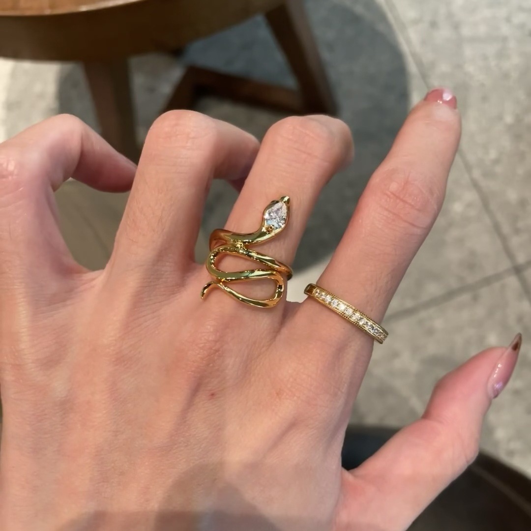 2025 Vintage Twisted for Women Green Unique New Snake Year Zodiac Ring