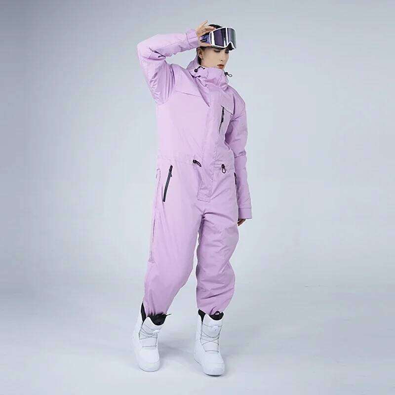 Cold Resistant Men's And Women's Jumpsuit Outdoor Set Waterproof Windproof Winter Clothes Snow Suit Ski Outfit