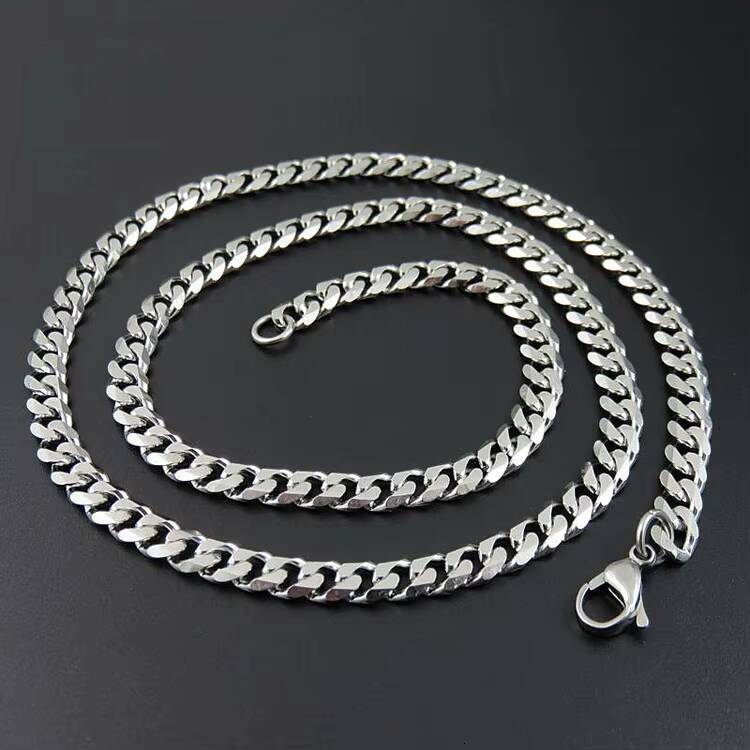 GZYS JEWELRY Wholesale Hip Hop Jewelry Precision Polishing Stainless Steel Necklace Miami Cuban Link Chain