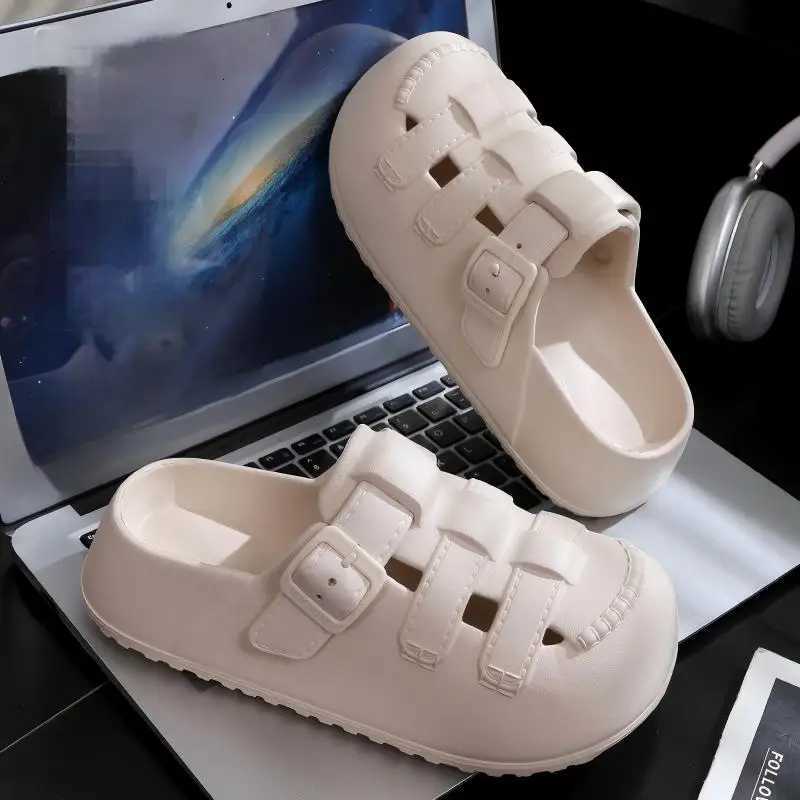 Womens Classy Outer Wear Clogs Womens New Popular ThickSoled Summer Slippers Womens Shoes for Outer Wear NonSlip for Home Use W250905