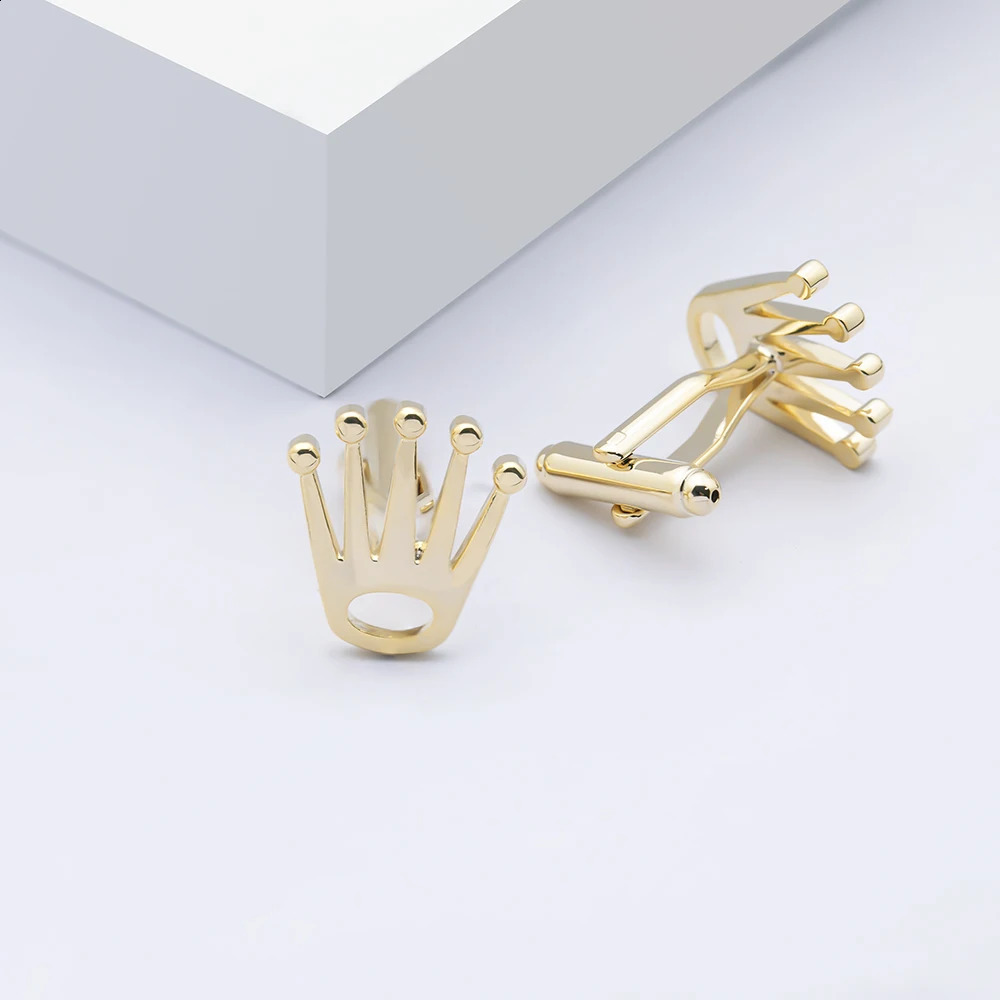 Mens Vola Crown Brass Cufflinks Gold Rose Silver Tones Copper Personality Modern Jewelry Accessories 250904