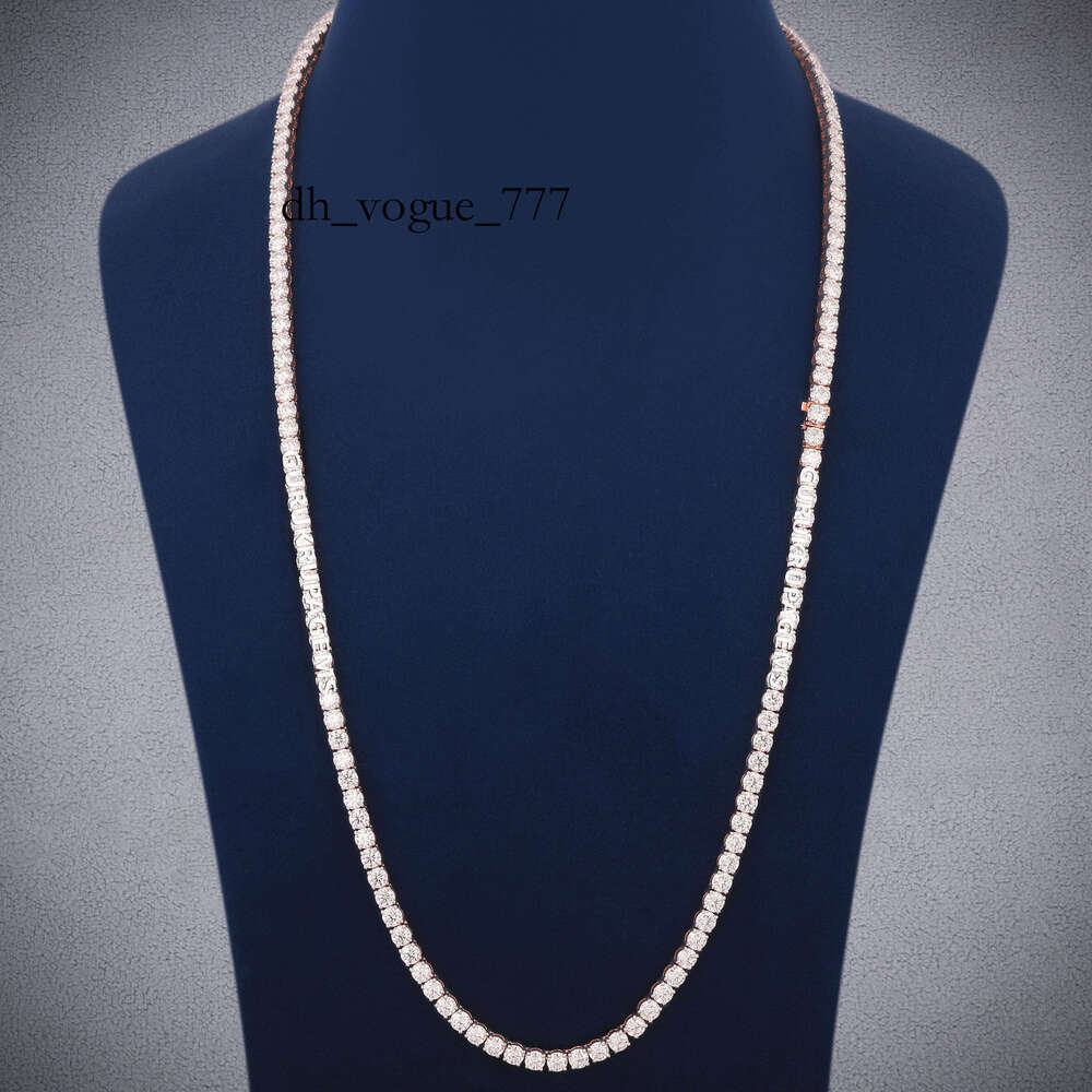 Wholesale VVS Moissanite Tennis Chain Necklace Sterling Sier Round Brilliant Cut Dias for Fine Jewelry