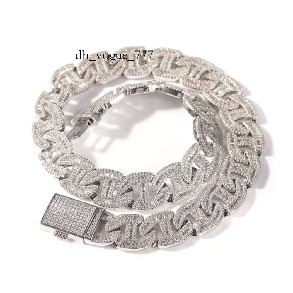 Customized 14mm Cuban Link Dia Chain Best Quality Moissanite with VVS Clarity Available in Yellow White Rose Gold