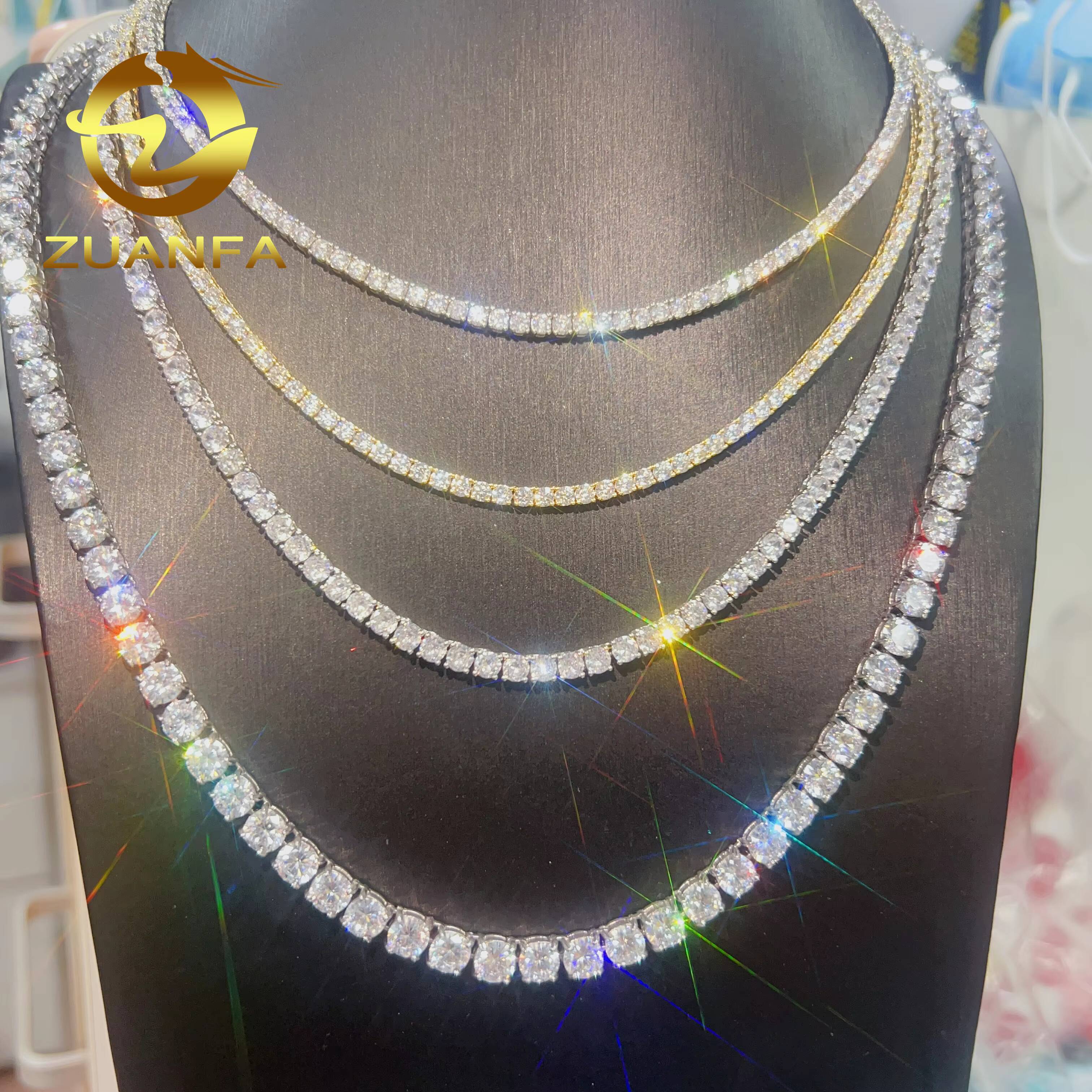 Top Sale 18K Gold Plated 30mm Tennis Chain Unisex Necklace Bracelet Iced Out Tennis Chain Link Chain